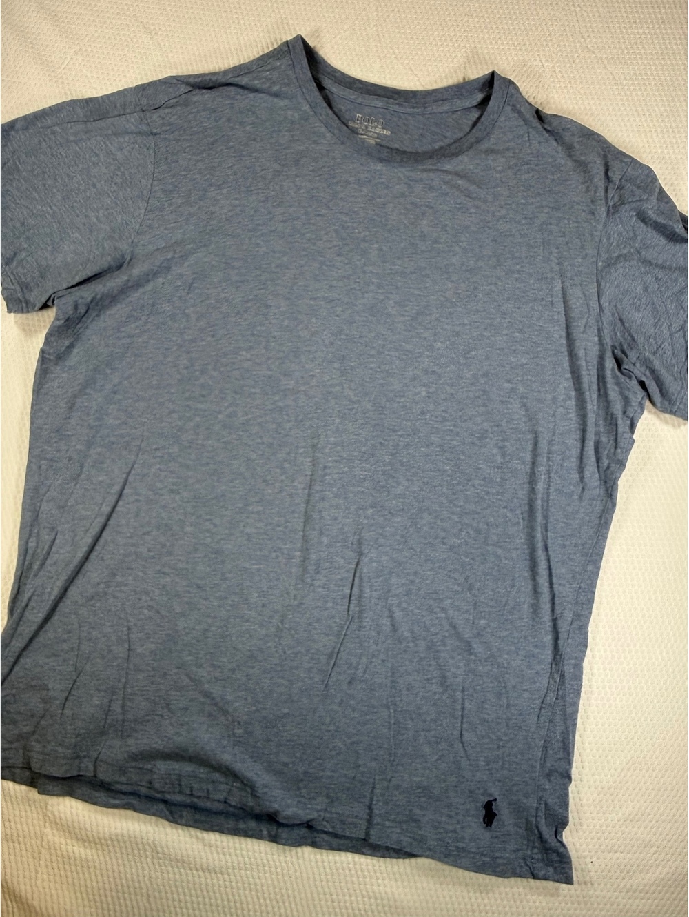 Polo Ralph Lauren Men’s XL Blue T Shirt Pony Logo Crew Neck 100% Cotton Preppy